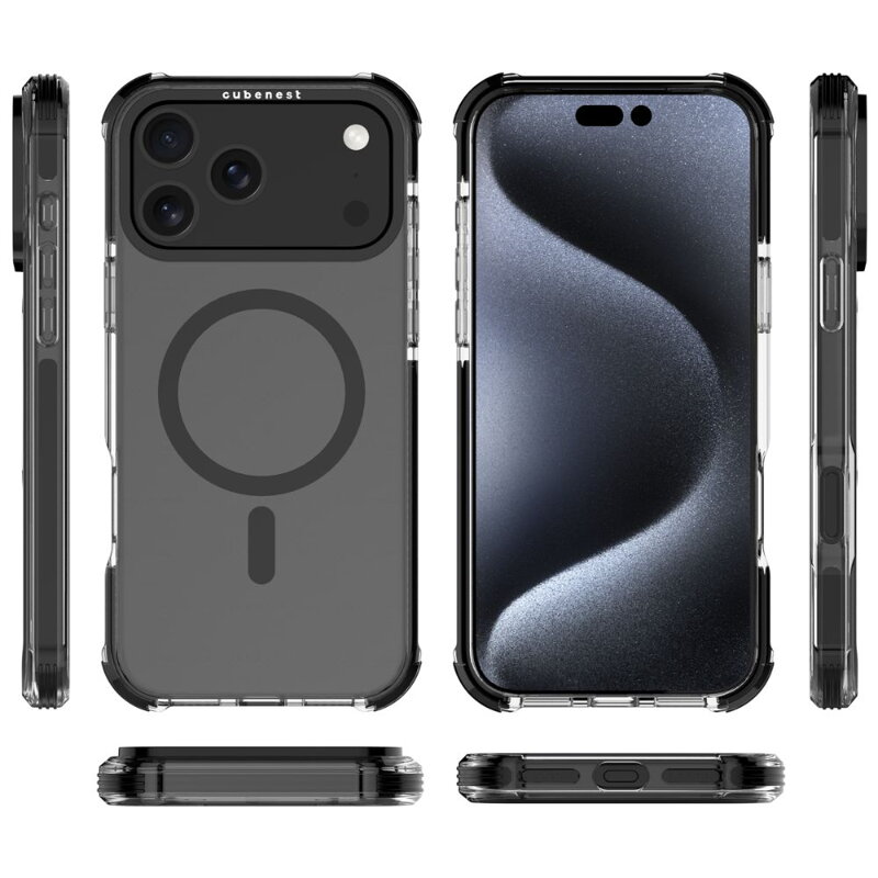 Cubenest iPhone 17 Pro Max Case MagPro Strong Guard Black