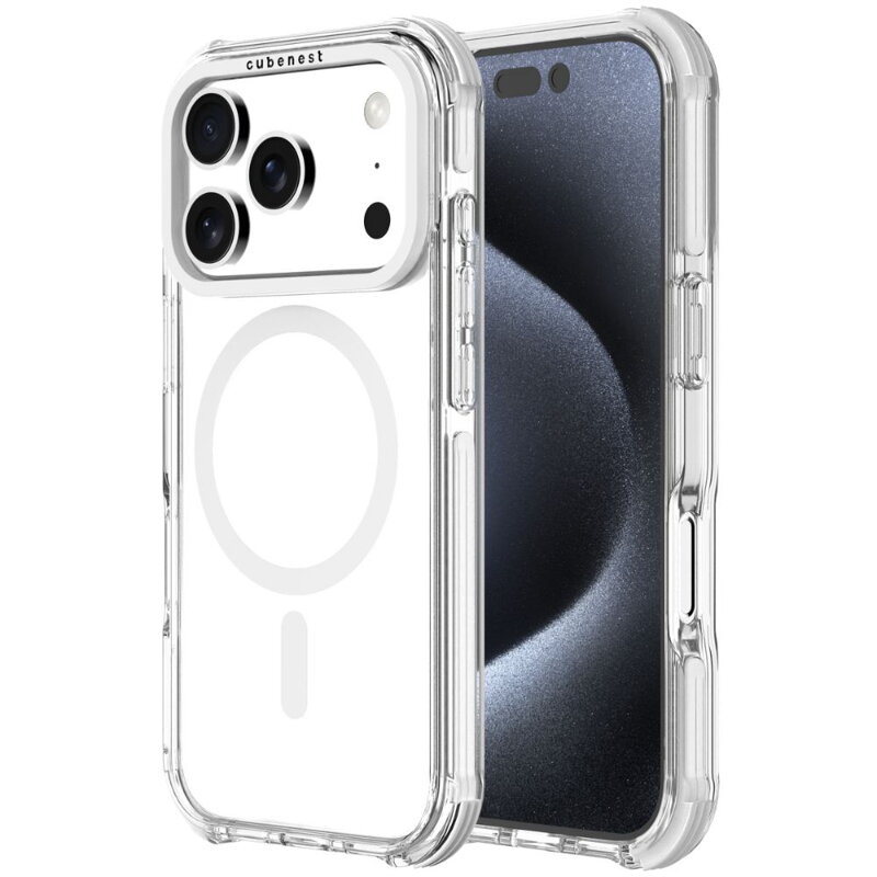 Cubenest iPhone 17 Pro Case MagPro Strong Guard white