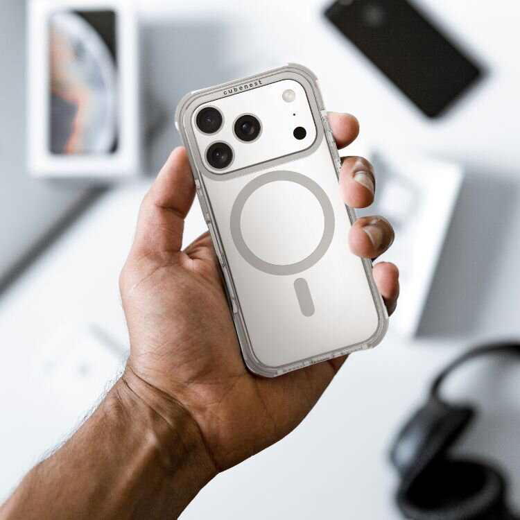 Cubenest iPhone 17 Pro Case MagPro Strong Guard white