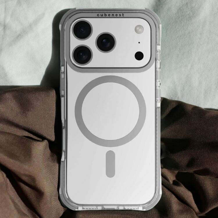 Cubenest iPhone 17 Pro Case MagPro Strong Guard white