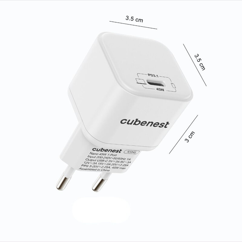 Cubenest PD GaN Nano Adapter USB-C 45W N1D45