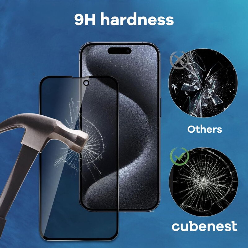 Cubenest Tempered Glass for iPhone 15 Pro