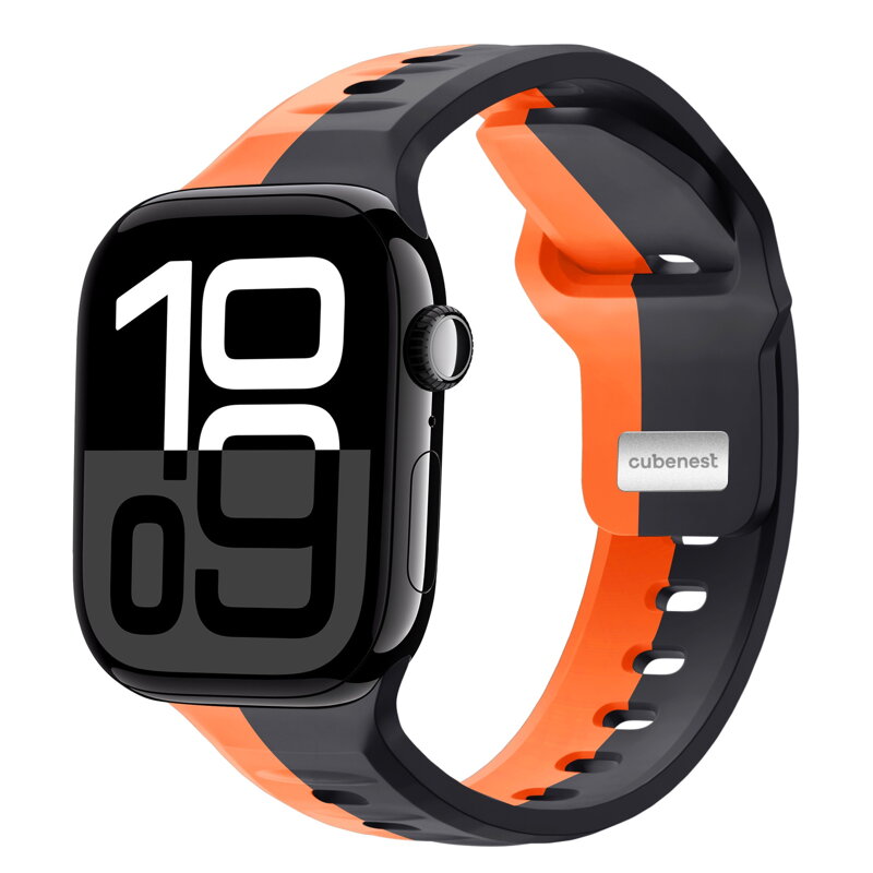 Apple Watch Premium Sports Band Black/Orange