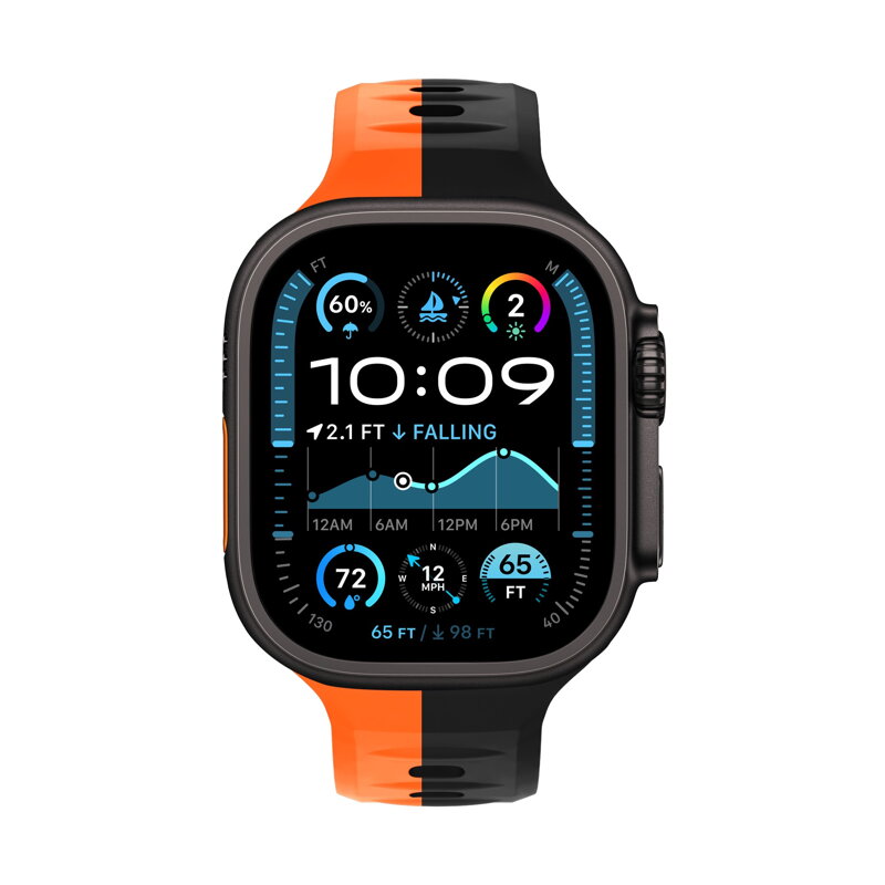 Apple Watch Premium Sports Band Black/Orange