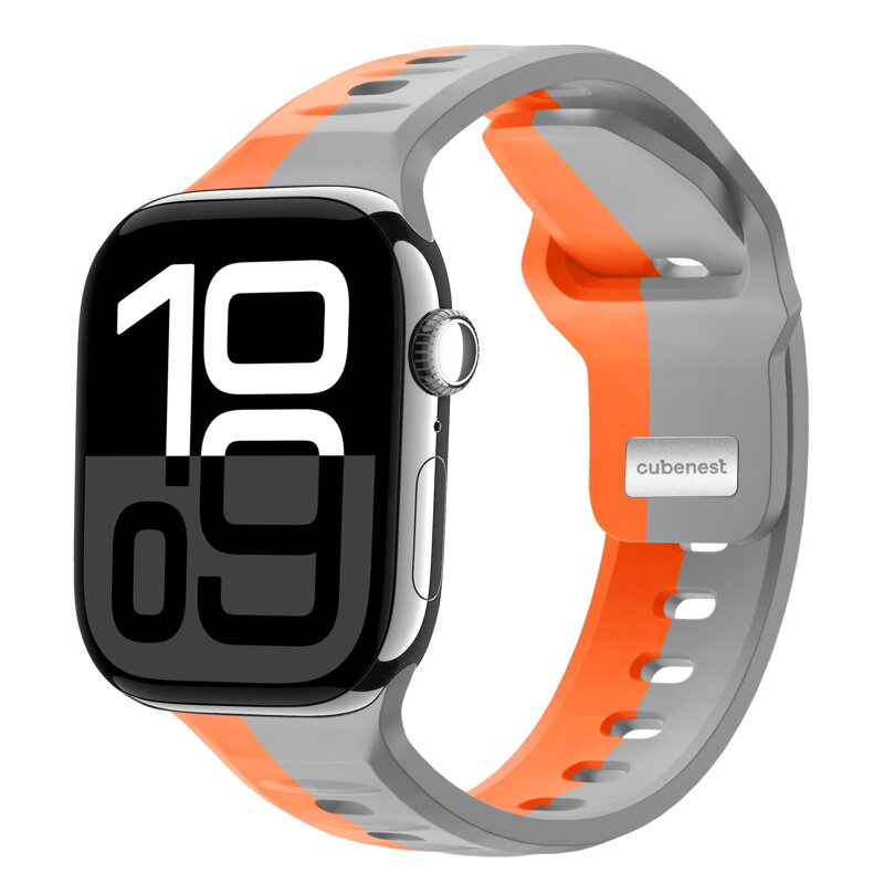 Apple Watch Premium Sports Band Orange/Grey