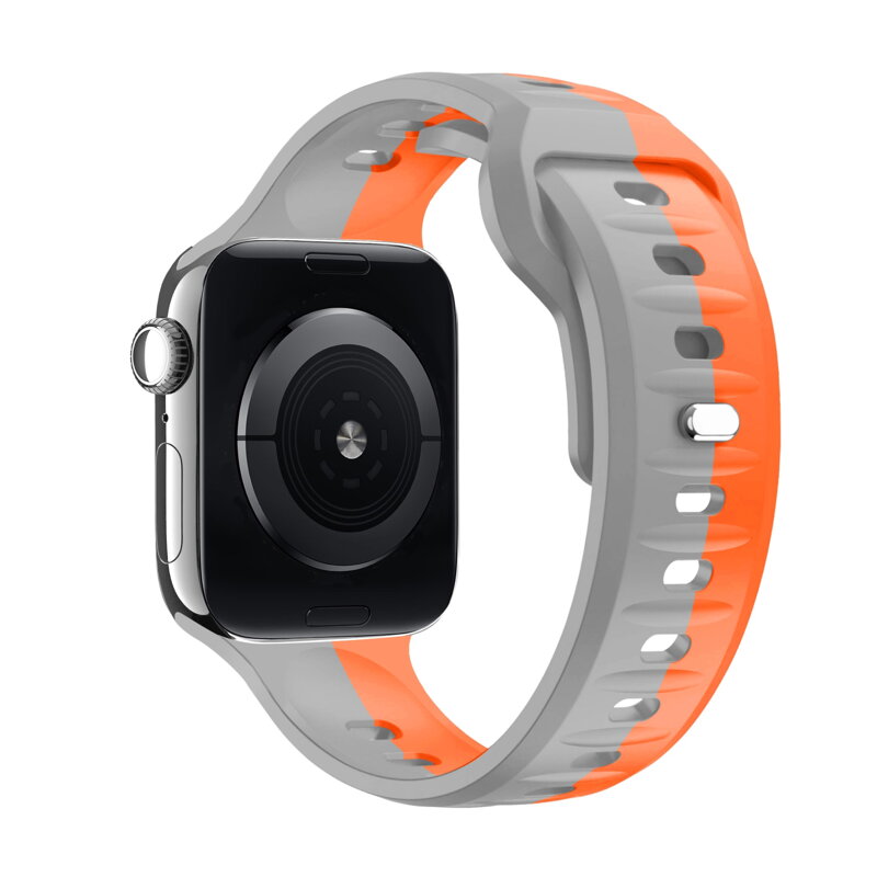 Apple Watch Premium Sports Band Orange/Grey