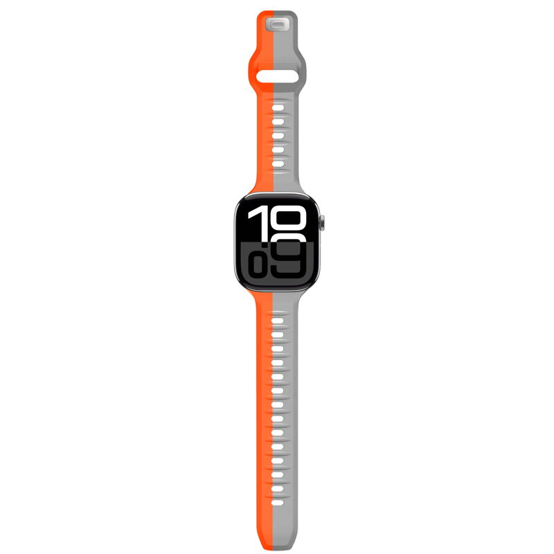 Apple Watch Premium Sports Band Orange/Grey