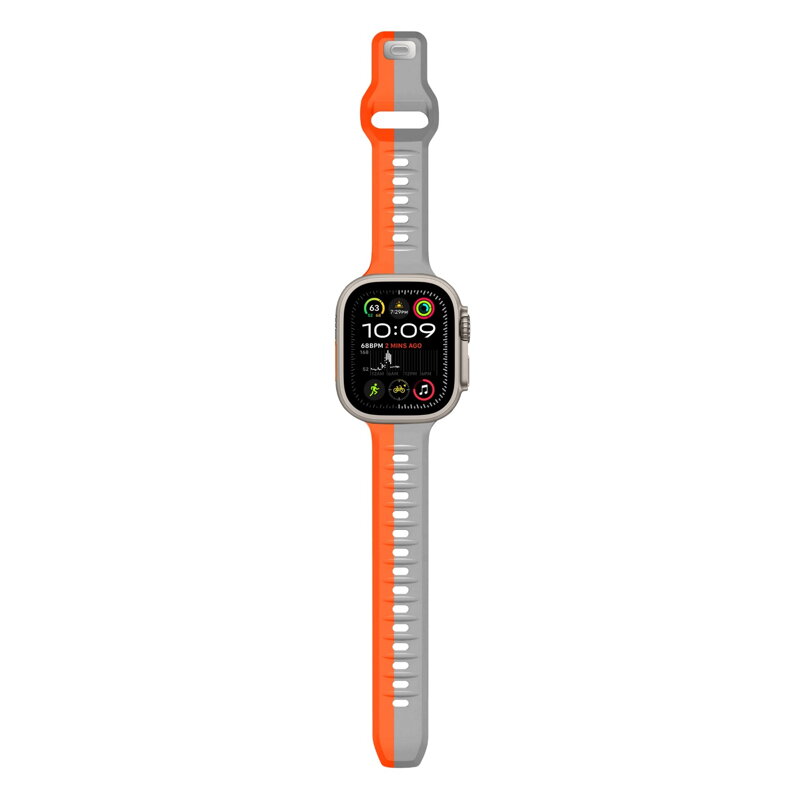 Apple Watch Premium Sports Band Orange/Grey