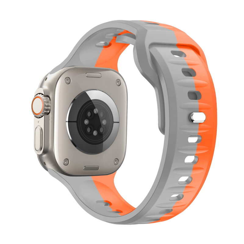 Apple Watch Premium Sports Band Orange/Grey
