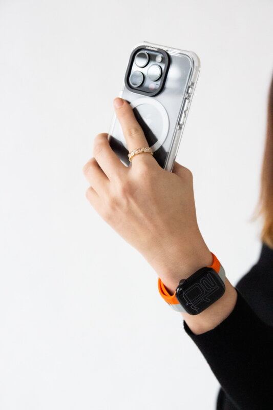 Apple Watch Premium Sports Band Orange/Grey