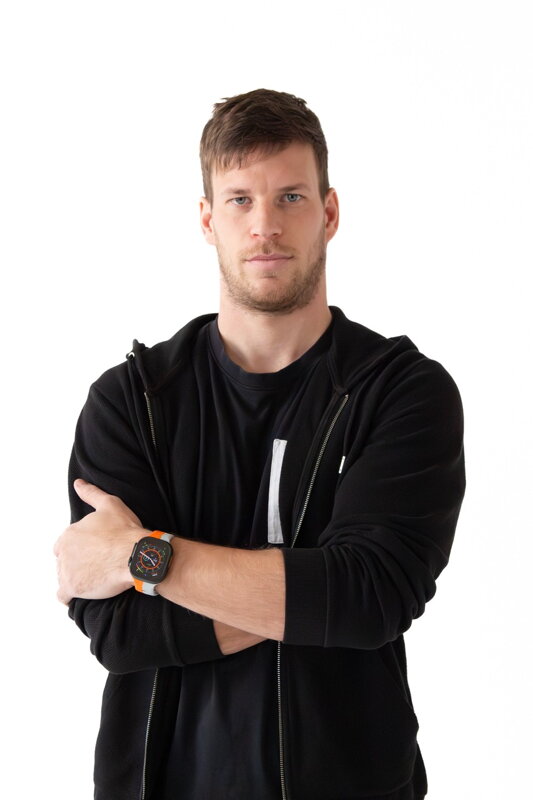 Apple Watch Premium Sports Band Orange/Grey