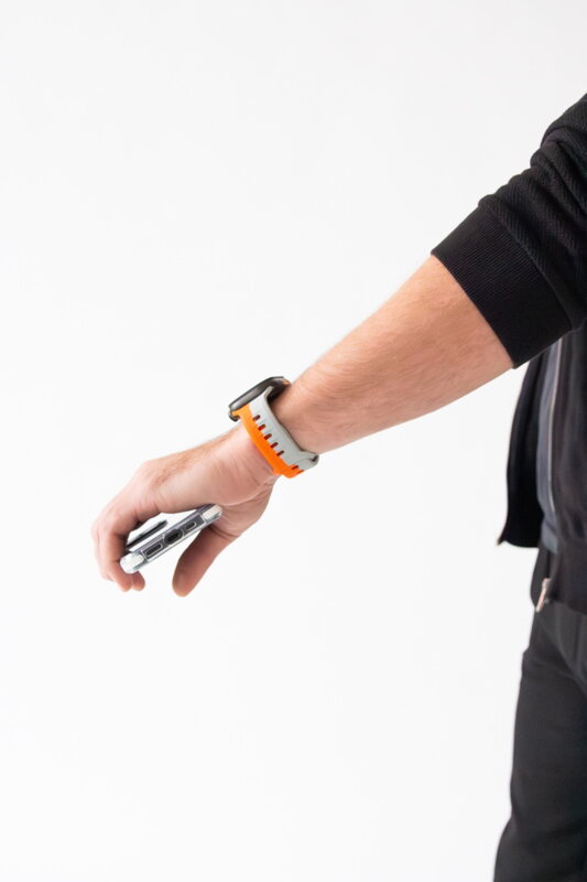 Apple Watch Premium Sports Band Orange/Grey