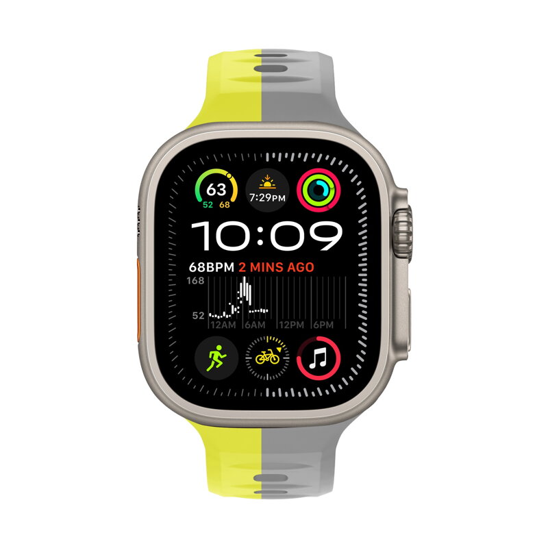 Apple Watch Premium Sports Band Yellow/Grey
