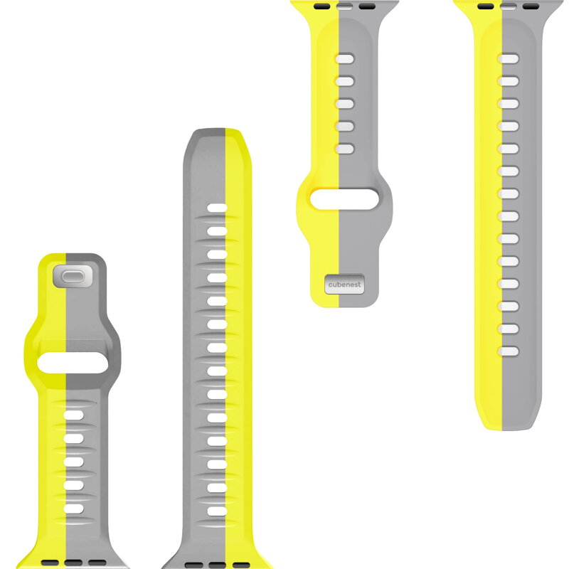 Apple Watch Premium Sports Band Yellow/Grey