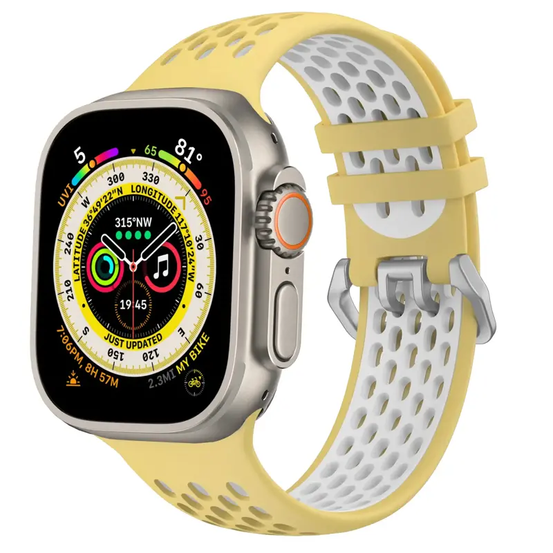 Apple Watch Sport Band Yellow/White Apple Watch Sport Band Yellow/White