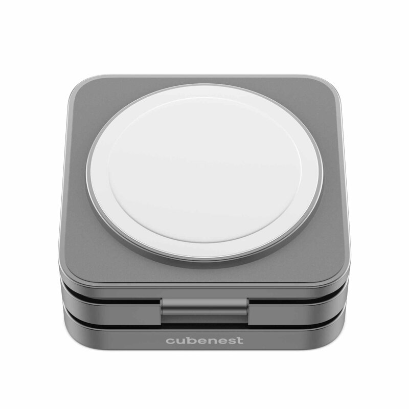 Cubenest 3in1 Foldable Magnetic Wireless Charger S312 Pro grey