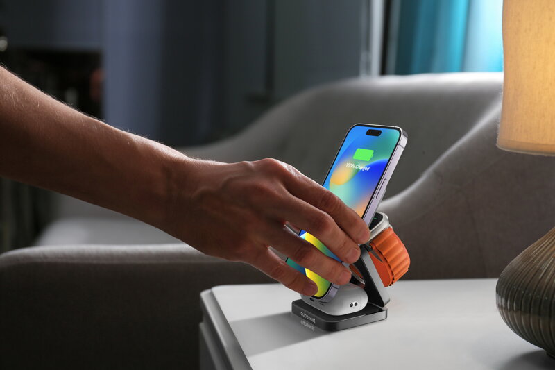 Cubenest 3in1 Foldable Magnetic Wireless Charger S312 Pro black