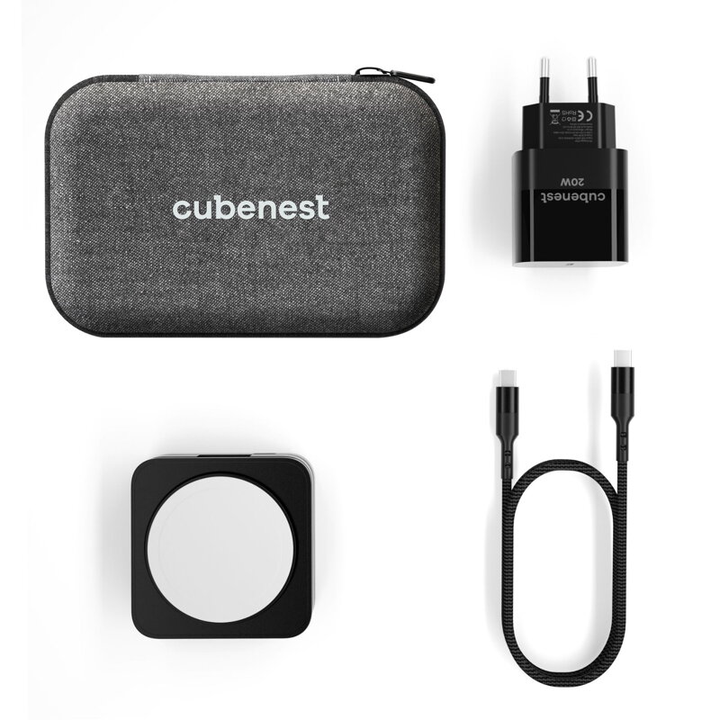 Cubenest 3in1 Foldable Magnetic Wireless Charger S312 Pro black