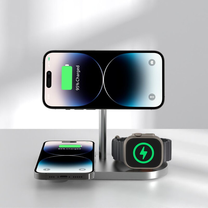 Cubenest 3in1 Magnetic Wireless Charger S313 Pro silver