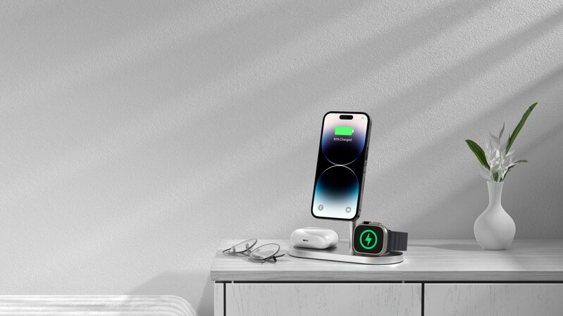 Cubenest 3in1 Magnetic Wireless Charger S313 Pro silver