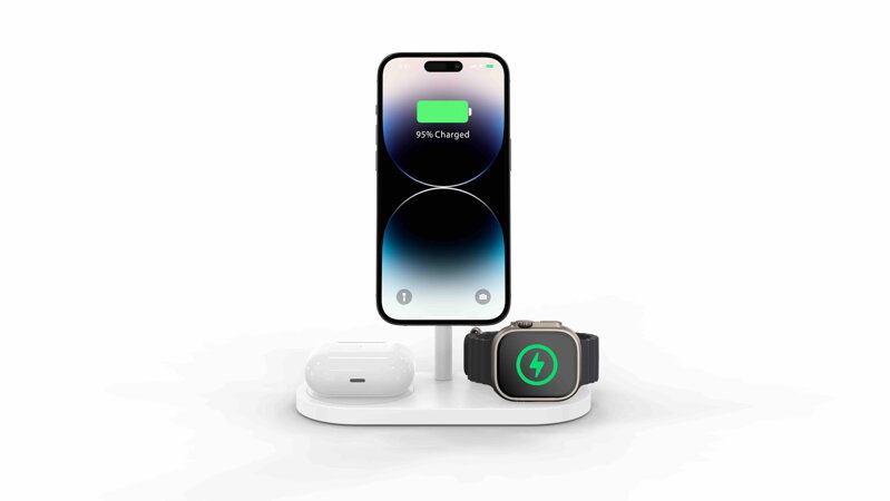 Cubenest 3in1 Magnetic Wireless Charger S313 Pro white