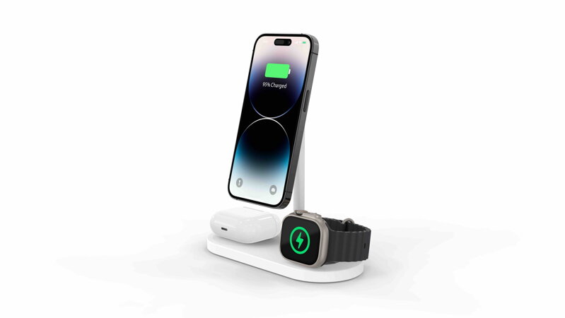 Cubenest 3in1 Magnetic Wireless Charger S313 Pro white
