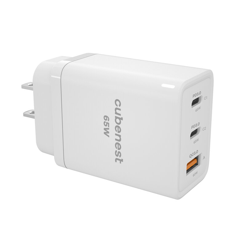 Cubenest Travel PD GaN Adapter 65W S3D1