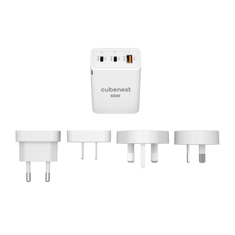 Cubenest Travel PD GaN Adapter 65W S3D1