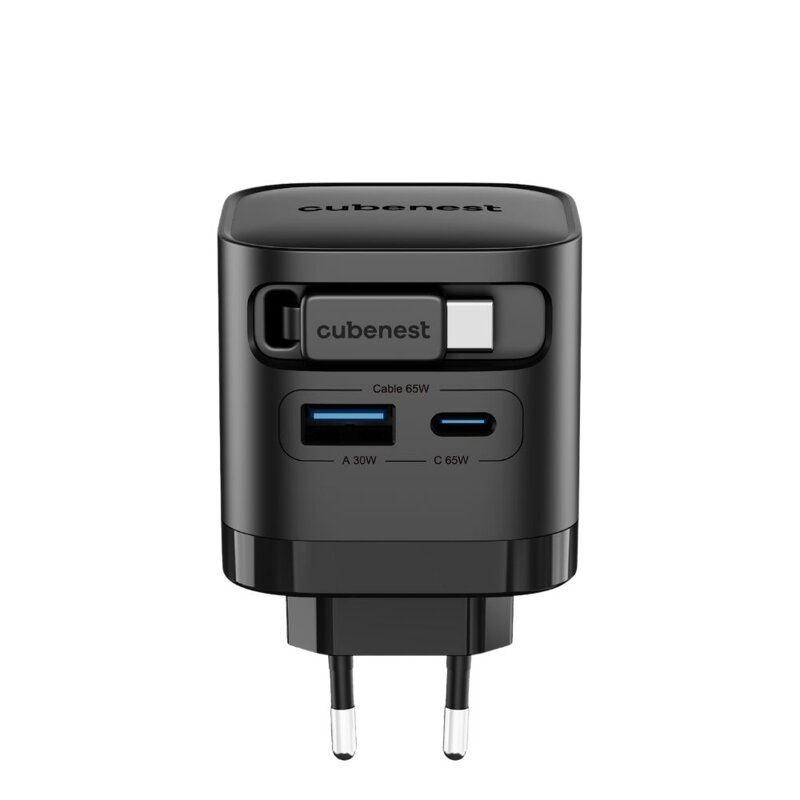 Cubenest PD GaN Adapter with Cable 65W S3D2 Cubenest PD GaN Adapter with Cable 65W S3D2