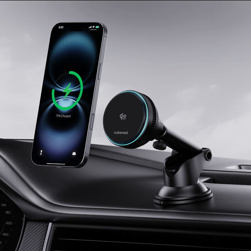 Cubenest Qi2.2 Cooling Magnetic Wireless Car Charger SQ1C2