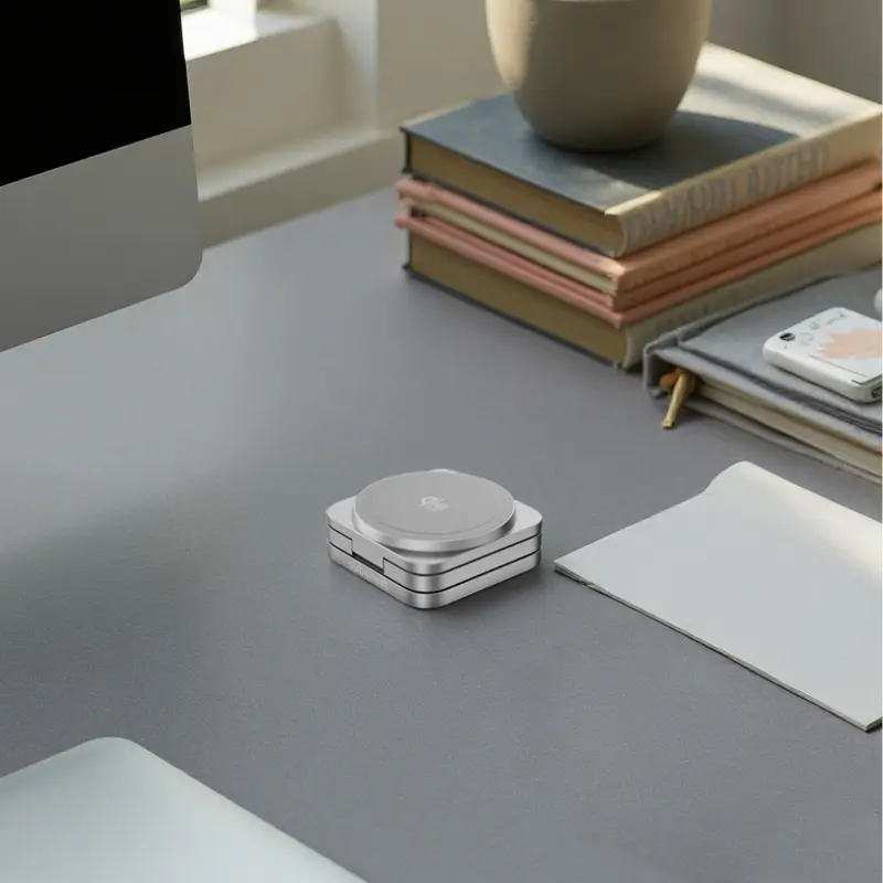 Cubenest Qi2.2 3in1 Foldable Magnetic Wireless Charger SQ312 Ultra grey