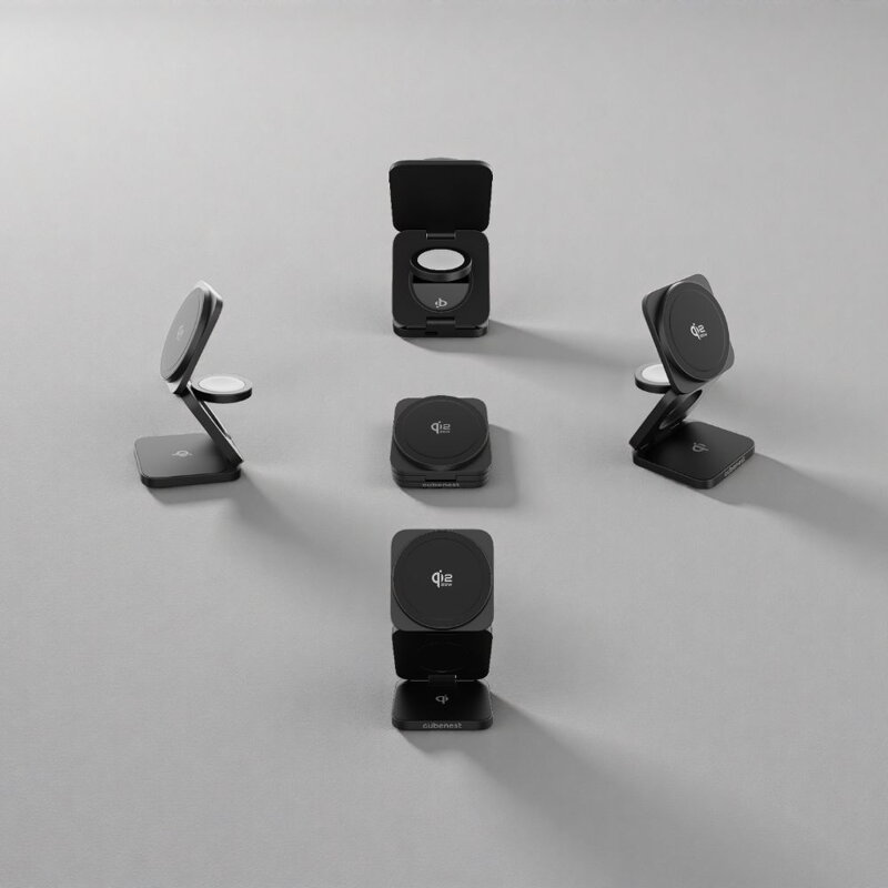 Cubenest Qi2.2 3in1 Foldable Magnetic Wireless Charger SQ312 Ultra black