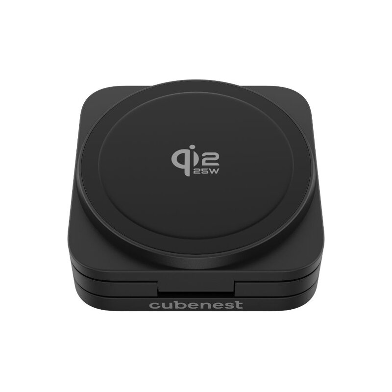 Cubenest Qi2.2 3in1 Foldable Magnetic Wireless Charger SQ312 Ultra black