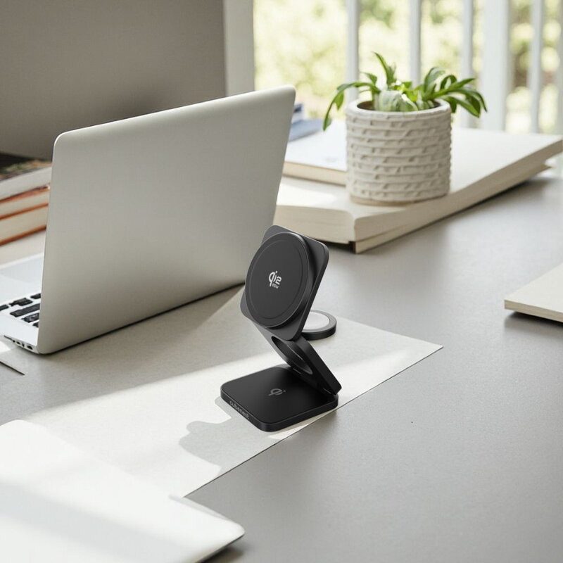 Cubenest Qi2.2 3in1 Foldable Magnetic Wireless Charger SQ312 Ultra black