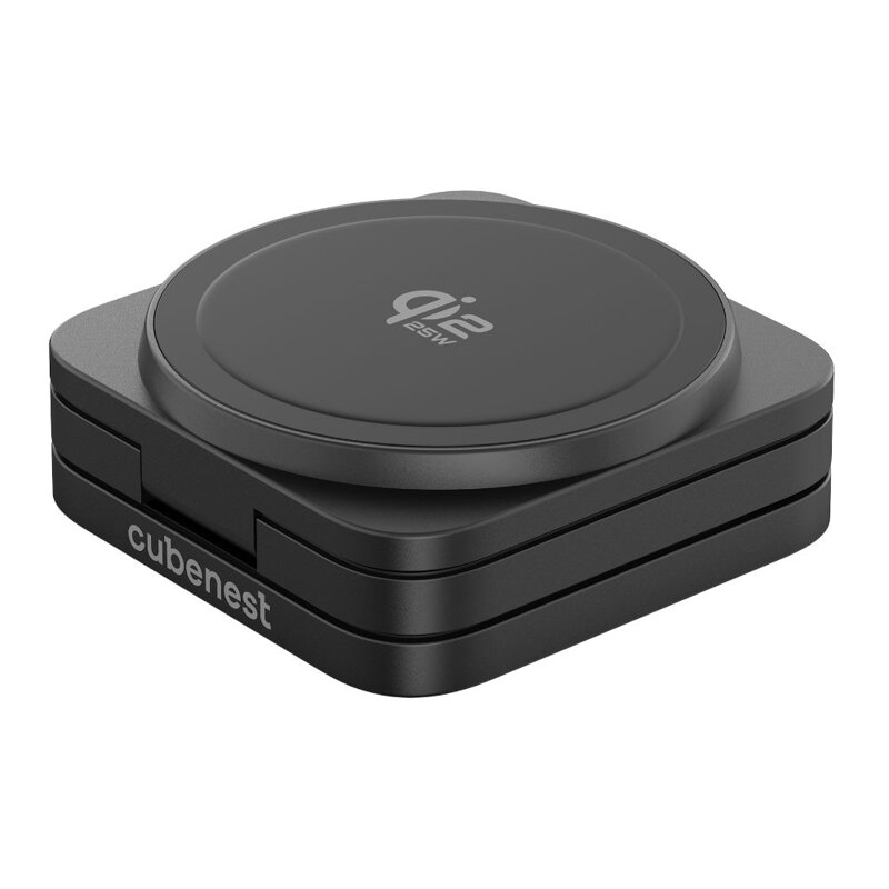 Cubenest Qi2.2 3in1 Foldable Magnetic Wireless Charger SQ312 Ultra black