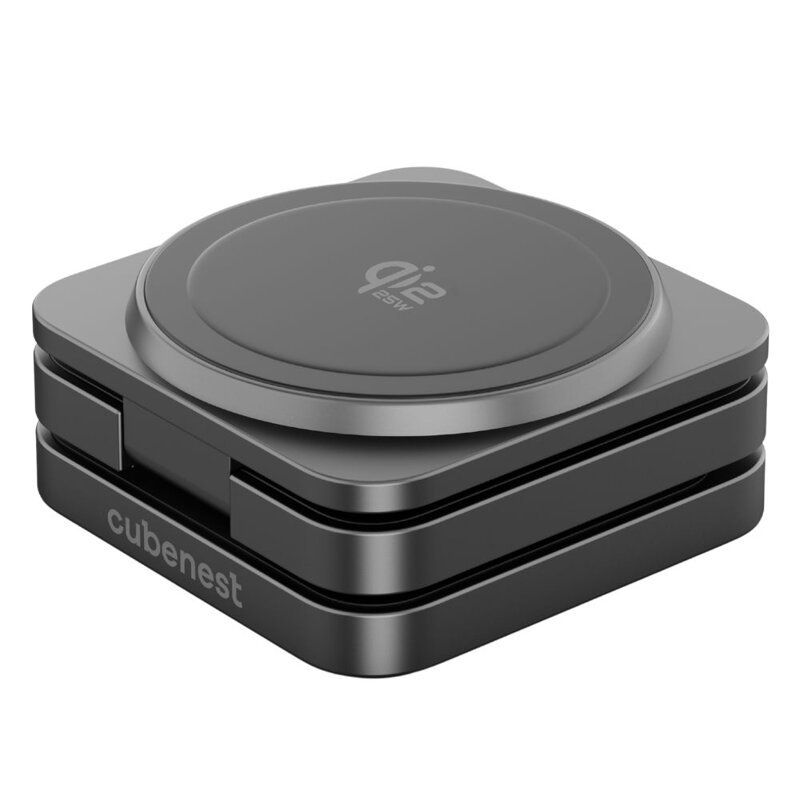 Cubenest Qi2.2 3in1 Foldable Magnetic Wireless Charger SQ312 Pro black