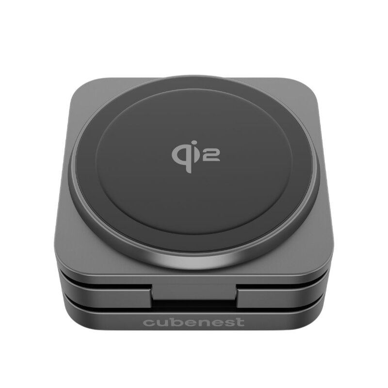 Cubenest Qi2 3in1 Foldable Magnetic Wireless Charger SQ312 Pro black