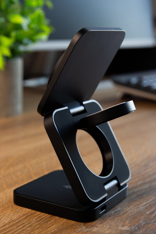 Cubenest Qi2.2 3in1 Foldable Magnetic Wireless Charger SQ312 Pro black