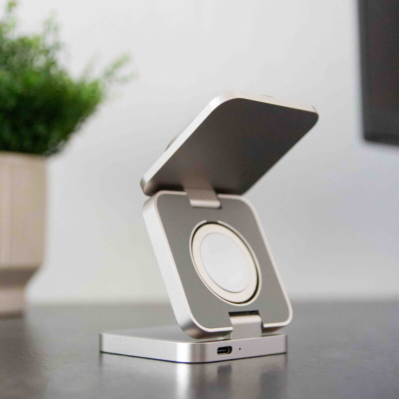 Cubenest Qi2.2 3in1 Foldable Magnetic Wireless Charger SQ312 Pro titan