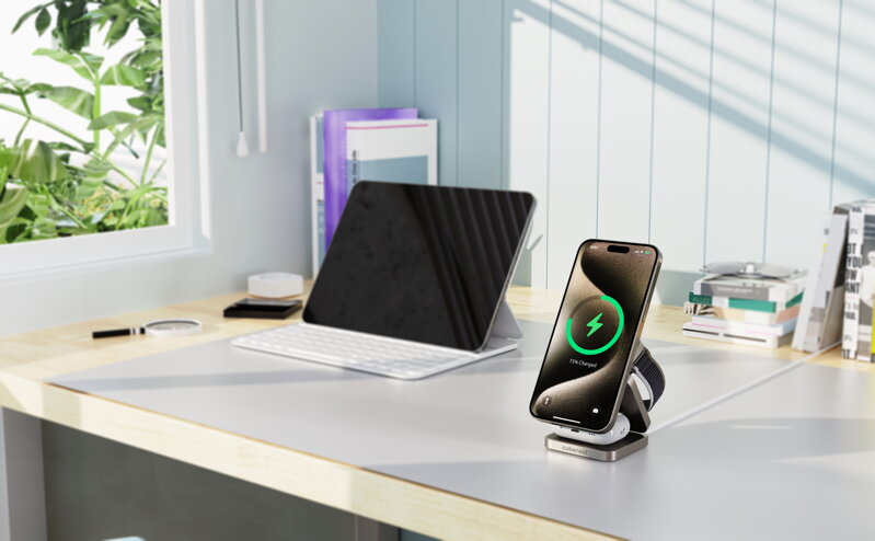 Cubenest Qi2.2 3in1 Foldable Magnetic Wireless Charger SQ312 Pro titan