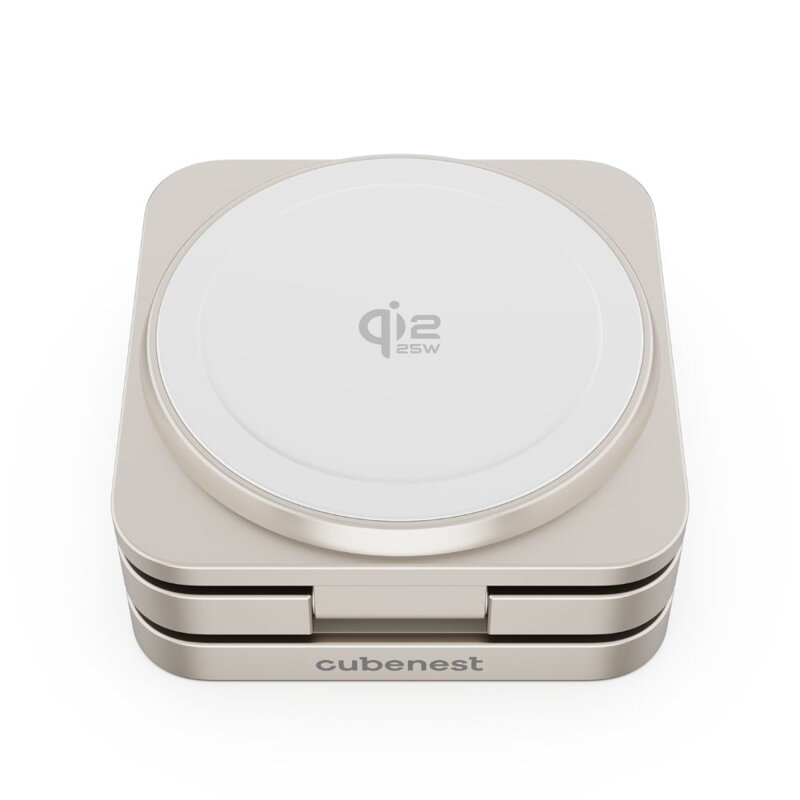 Cubenest Qi2.2 3in1 Foldable Magnetic Wireless Charger SQ312 Pro titan