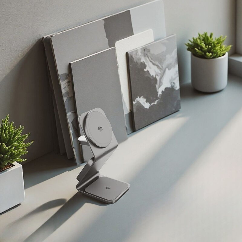 Cubenest Qi2.2 3in1 Magnetic Wireless Charger SQ314 grey