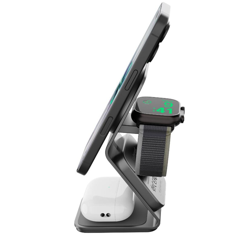 Cubenest Qi2.2 3in1 Magnetic Wireless Charger SQ314 grey