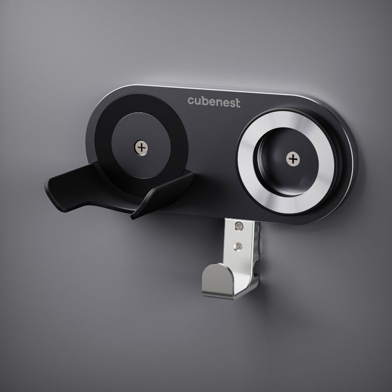 Cubenest Magnetic Hair Dryer Holder for SwiftDry SDHD01 Grey