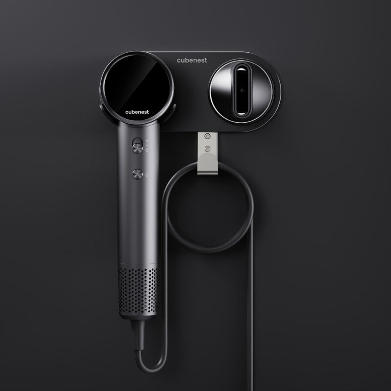 Cubenest Magnetic Hair Dryer Holder for SwiftDry SDHD01 Grey
