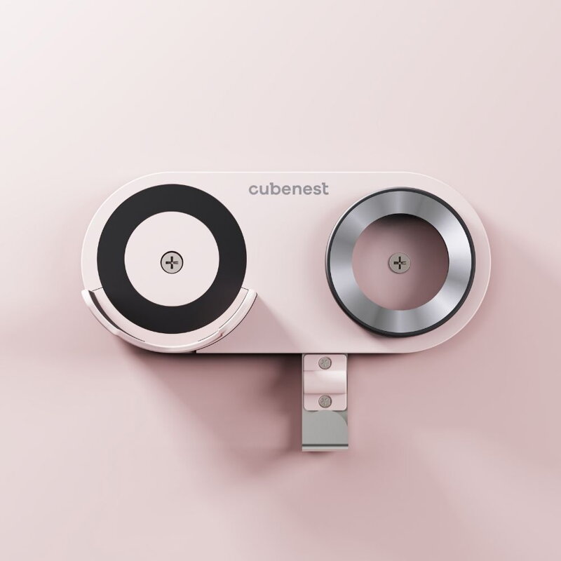Cubenest Magnetic Hair Dryer Holder for SwiftDry SDHD01 Pink