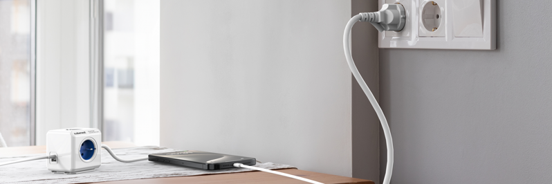 Cubenest PowerCube Extended USB A+C PD 20 W 1,5 m Type E blue