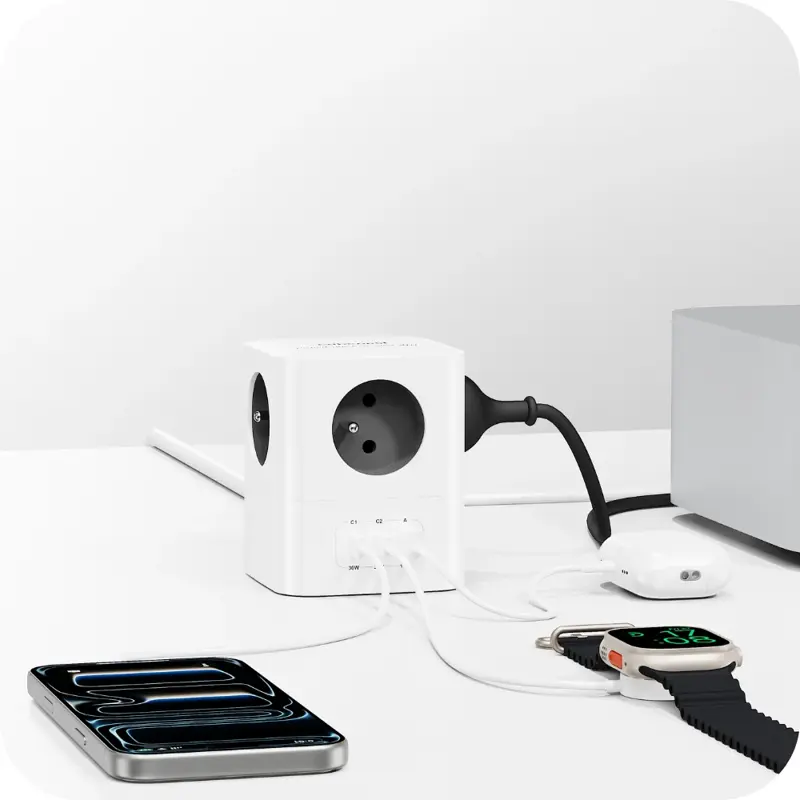 Cubenest PowerCube Extended USB A+C PD 30 W 1.5 m grey