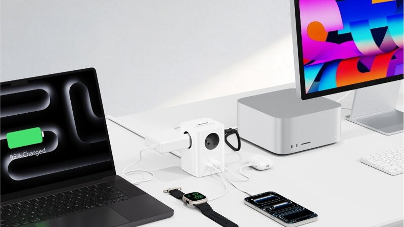 Cubenest PowerCube Extended USB A+C PD 20 W 1,5 m Type E grey