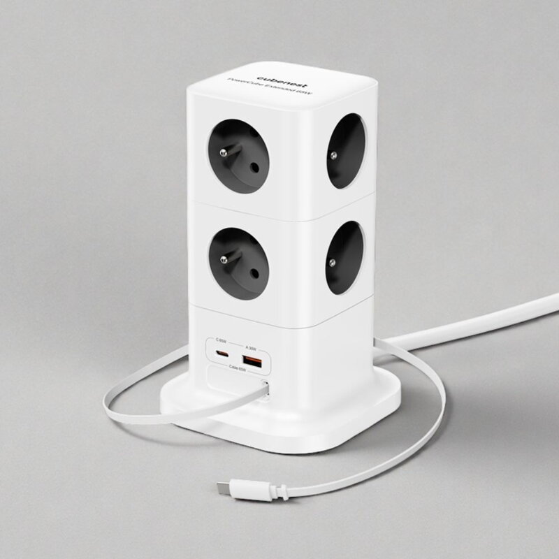 Cubenest PowerCube Extended USB A+C PD 20 W 1,5 m Type E grey